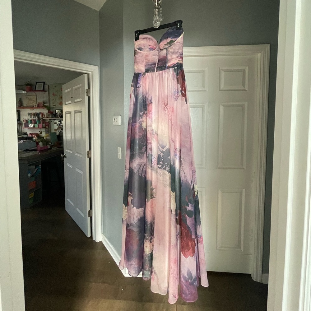 corset floral prom dress!